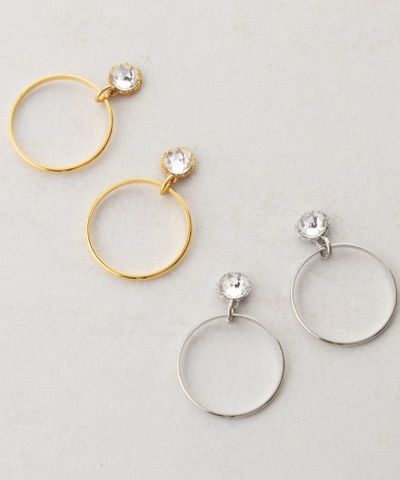 【定番】1粒スワロとフープ(SSサイズ)