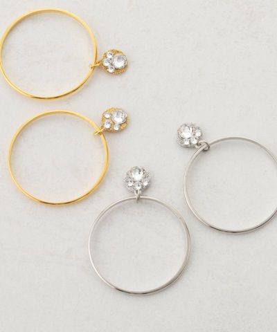 【定番】4粒スワロとフープ(Mサイズ)