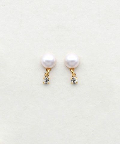 【定番】パールプレートの1粒ストーン