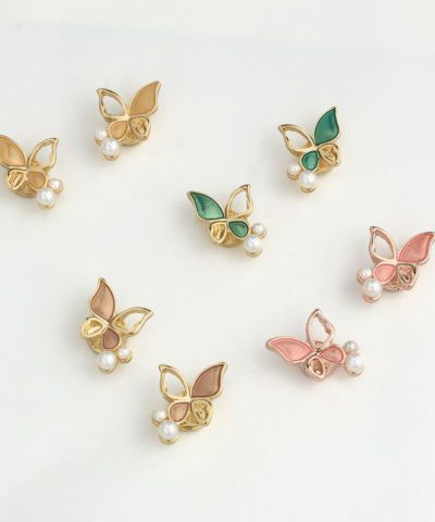 【ノンニッケル】プチパールバタフライ