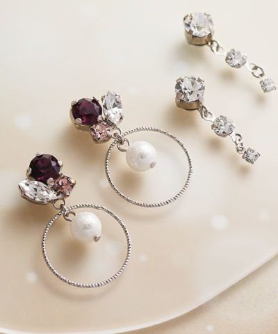 未使用級〇スワロフスキー SWAROVSKI ティアドロップ ピンク