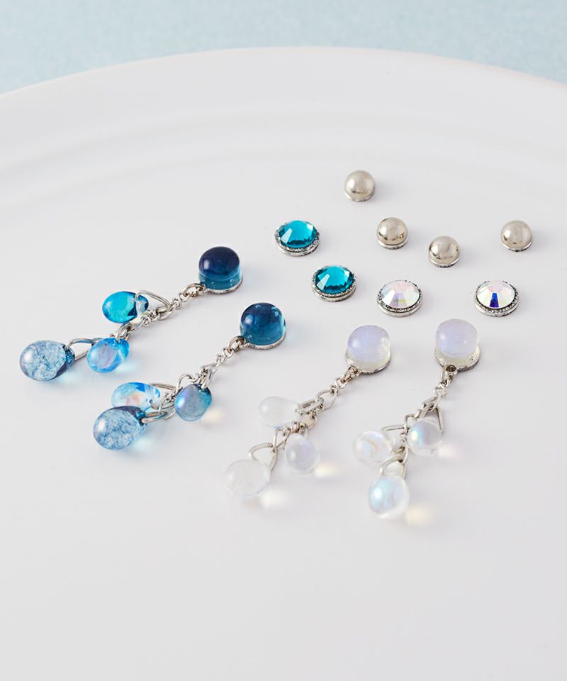 ちゅるんときらめく涼しげピアス3点セット | Leange WEB SHOP